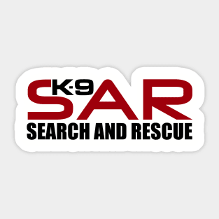 K-9 Search and Rescue Sticker